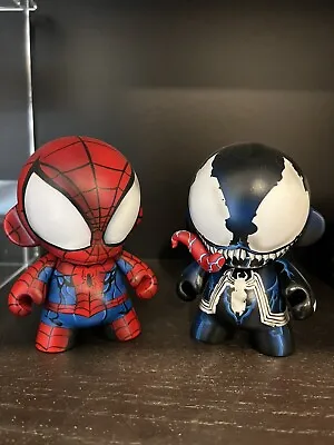 Spiderman Vs Venom Kidrobot 4” Munny Custom Fuller Designs • $225