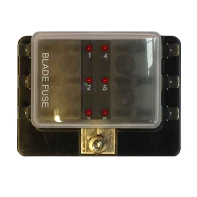 £10.99 • Buy 12V/24V 6 Way Blade Fuse Box Holder LED Warning Lights Kit Car Race Rally Marine