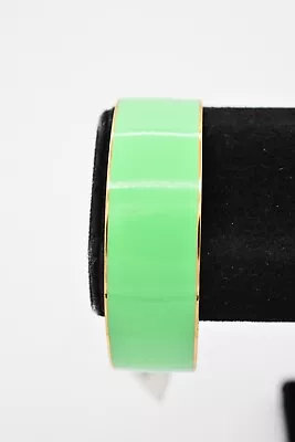 J.Crew Bangle Bracelet Green Mint Seafoam Enamel Gold Chunky Signed NWT BinAW • $18.36