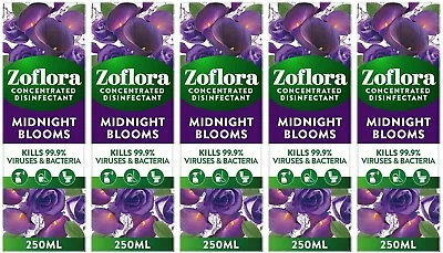 £19 • Buy 5 X Zoflora Concentrated Antibacterial Disinfectant Midnight Blooms 250 Ml