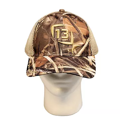 13 Fishing  Make Your Own Luck  Embroidered Camouflage Fitted Hat Size S/M • $21