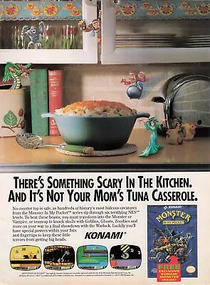 Monster In My Pocket Nes Game Promo Kitchen Scary Vtg Full Page Print Ad 8X11 • $7.49