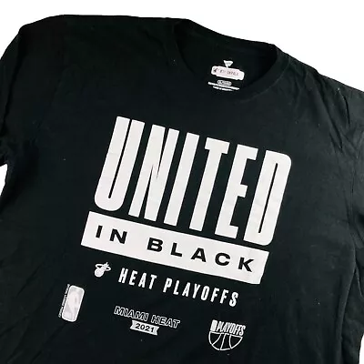 Miami Heat #11 Okpala 2021 Playoffs Team Issued L/S T-Shirt Black • XL • $34.99