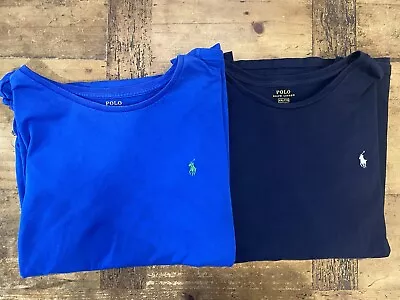 Lot Of 2 Polo Ralph Lauren Cotton T-Shirt Blank Classic Crew Men’s Size 2xL • $24.99