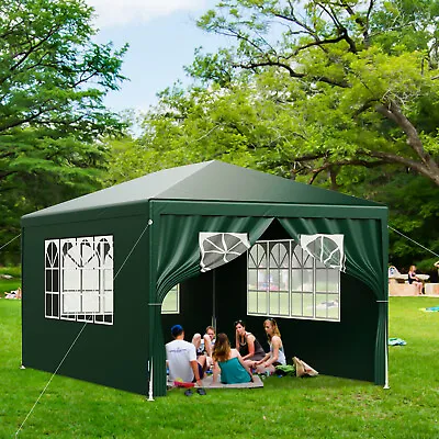 3x4m Gazebo Outdoor Canopy Tent Patio Camping Heavy Duty Shelter With 4 Sides • £54.99