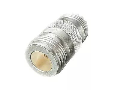 GIZWIZ RF Coax Adapter N Female Jack To UHF SO-239 Female Jack Silver Plating • $10.95