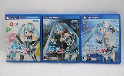 PS VITA Hatsune Miku Project DIVA F F 2nd & X 3 Games Set Japan Import Vocaloid • $41.75