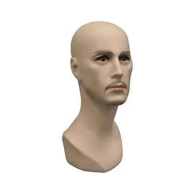 $100.30 • Buy Realistic Adult Male Fleshtone Fiberglass Mannequin Display Head