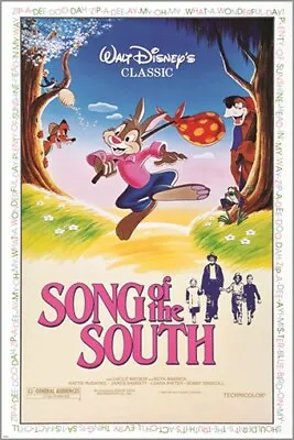 $9.99 • Buy DISNEY Song Of The SOUTH Vintage Movie Poster ANIMALS KIDS 20x30 Family  