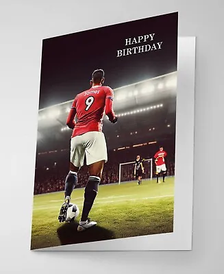 Personalised Manchester United Football Player Birthday Card - Change Name & Age • £2.99