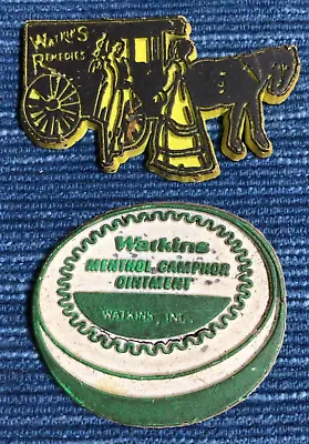 Vtg Watkins Spices Menthol Ointment Horse Wagon Carriage 80s Fridge Magnet 884A • $14.95