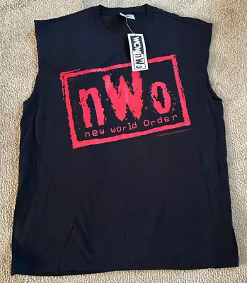 Vintage 90s NWO T-Shirt Professional Wrestling WWF WCW Black Tank Top 1998 • $49.99