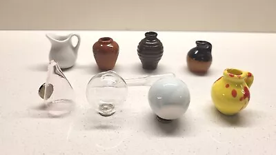 Kelendle Magnetic Mini Ceramic & Glass Vases W/Dropper • $12.99