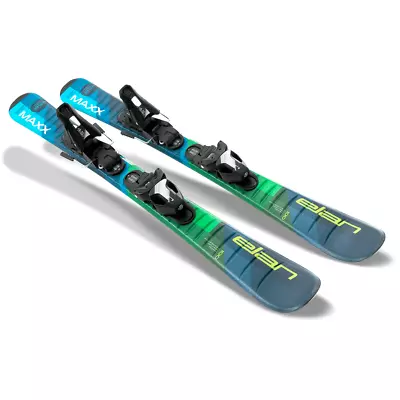 NEW 2023 Elan Kids Skis MAXX UFlex 110cm + Size Adjustable Bindings Quick Shift • $167.49