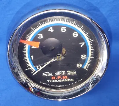 Vintage 1960s Sun Super Tach SST-709 Tachometer 9K RPM Day 2 • $59.99