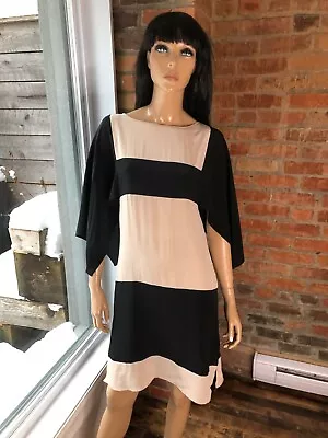 To Die For VIONNET Made In Italy Black And White Silk Dress IT38 US XS NWOT $579 • $139