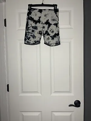 Pink Victorias Secret Yoga Shorts Xs Black White Tie Dye • $11