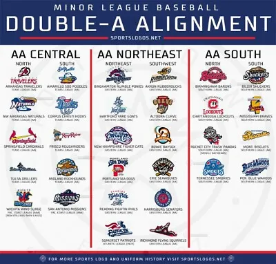 2024 MiLB Double-A Baseball Teams Schedule Magnets 5  X 3.5 (Choose From List) • $3.99