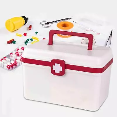 Medical Box First Aid Box Storage Case Bin First Aid Case For Sewing Car • £16.70