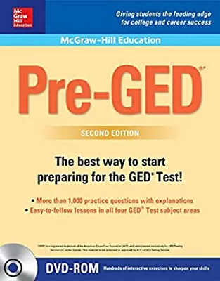 McGraw-Hill Education Pre-GED With DVD Second Edition Paperback • $15.61