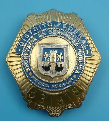 Q51 OBSOLETE CDMX/Mexican Police Badge Numbered • $34.99