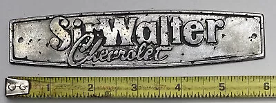 VINTAGE SIR WALTER CHEVROLET NC. Metal Car Dealership Dealer Emblem/badges • $45