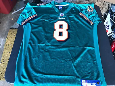 100% Authentic REEBOK MIAMI DOLPHINS JERSEY DAUNTE CULPEPPER #8 STITCHED SZ 54 • $119.99