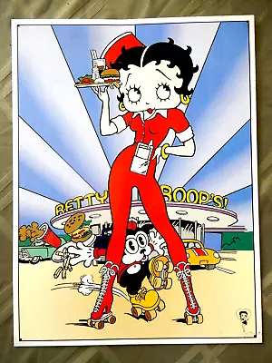 £34.40 • Buy BETTY BOOP Waitress BIMBO Dog WALL ART Decor METAL TIN SIGN Plaque RETRO Diner