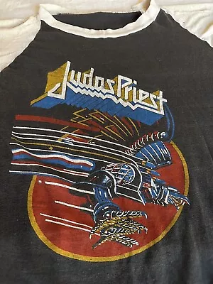 Vintage 1980s Judas Priest Point Of Entry Single Stitch Bootleg Concert Tshirt • $50