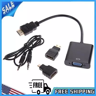 1080P Micro HDMI-compatible / Mini HDMI-compatible / HDMI-compatible To VGA Conv • $7.79