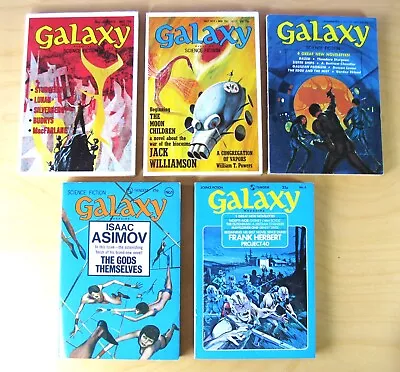 Galaxy Science Fiction Magazine 1970 Bundle Of 5 Issues. Frank Herbert Asimov • £12.95