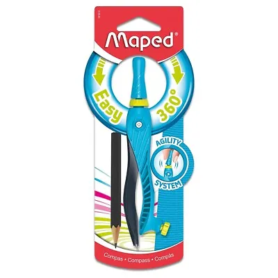 £3.39 • Buy Maped Kidz 360 Compass Mathematics Circle-Drawing Tool School Assorted Colours 