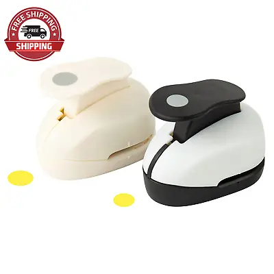 2PCS Circle Cutter (0.385 Inch + 1/2 Inch Hole Puncher Shapes) Circle Punches Fo • $15.84