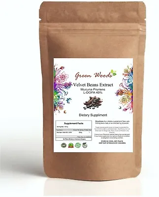 Mucuna Prureins  Extract Organic Powder Velvet Beans L-DOPA 40% 250 Gm/8.8 Oz • $40.29