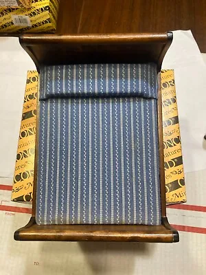 Vtg  Concord Dollhouse Miniature Striped Blue Brown Double Bed #297-2  Nib!! • $14.95