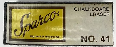 Sparco No. 41 Chalkboard Eraser Gray NEW Vintage Holy Grail !! Hard To Find !! • $17.99