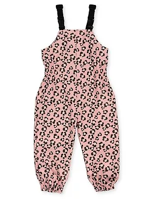 Kids Girls Pink Leopard Shower Resistant Puddlesuit • £22.99