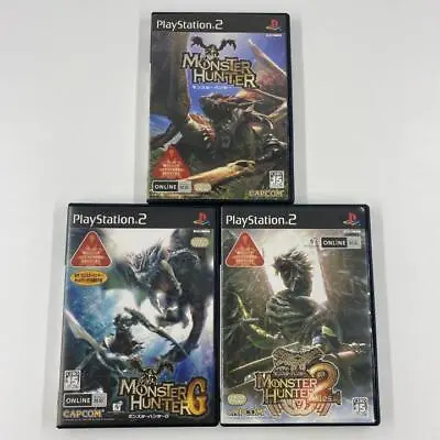 Monster Hunter 1 2 G PS2 Software 3 Items Set PlayStation2 Used • $53.20