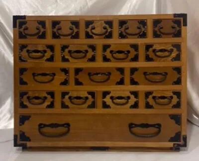 $296.96 • Buy Japanese Antique TANSU KUSURI-BAKO Medicine Box Chest TAISHO-SHOWA Era Retro 