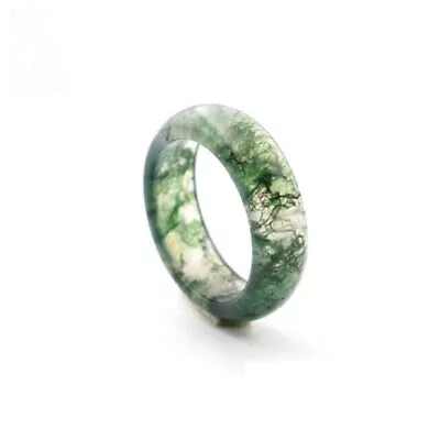 Natural Water Grass Agate Ring Moss Agate  Ring Lovers Men Women Rings • $15.90