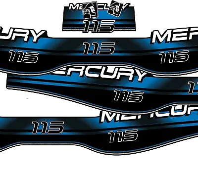 For MERCURY 115 Two Stroke Outboard Vinyl Decal Set From BOAT-MOTO/ Stickers Kit • $46