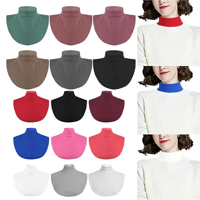 Unisex Fashion Detachable Fake Collar Mock Half Top Dickey Turtleneck Neck Cover • $9.11