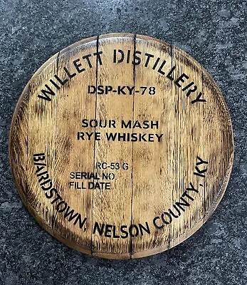 Bar Decor (WILLETT Distillery) Authentic Kentucky Bourbon Barrel Lid Reclaimed • $100