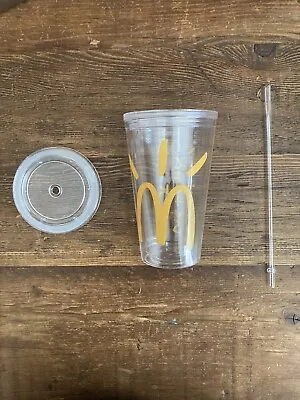 Travis Scott X Mcdonalds  Cactus Jack Arches Cup- Reusable Coffee Mug Straw Iced • $20