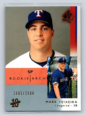 2003 SP Authentic Mark Teixeira #122 Rookie Archives 1805/2500 • $3