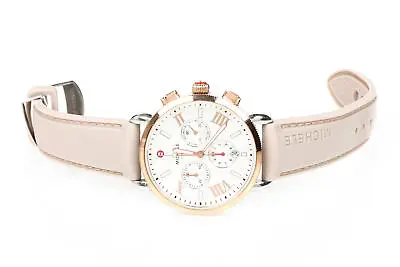 MICHELE Sporty 288341 Sport Sail Chronograph Watch Head Silicone Strap 38mm • $420.75
