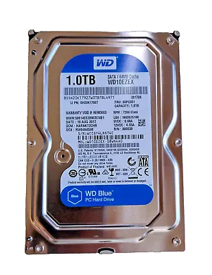 WD Blue 1TB Western Digital WD10EZEX 08WN4A0 Hard Drive 1000GB 3.5 Inch HDD  • £34.99