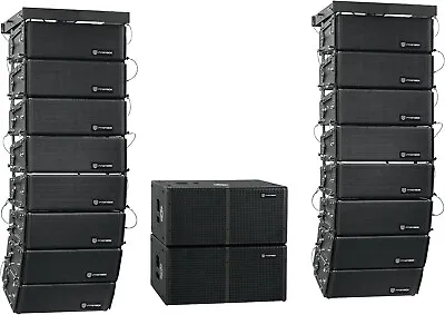 Proreck Venue Set 10000W Stereo/Mono DJ Powered PA Speaker System Combo Set • $3699.99