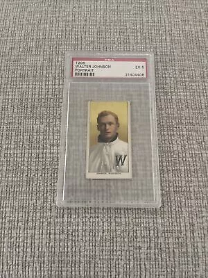 1909 T206 Piedmont Walter Johnson Portrait PSA Grade EX 5 • $11000