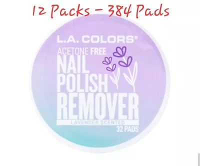 12 LA COLORS Nail Polish Remover Pads Scented Set - Total 384 Pads  • $19.99